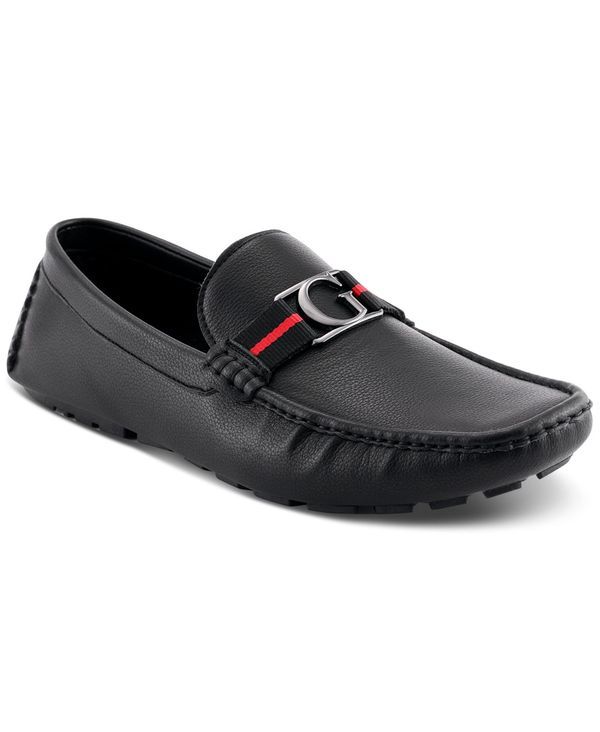 ゲス メンズ シューズ スリッポン・ローファー GUESS Mens Askers Pod Driver with G Ornament Slip On Slippers Black ブラック