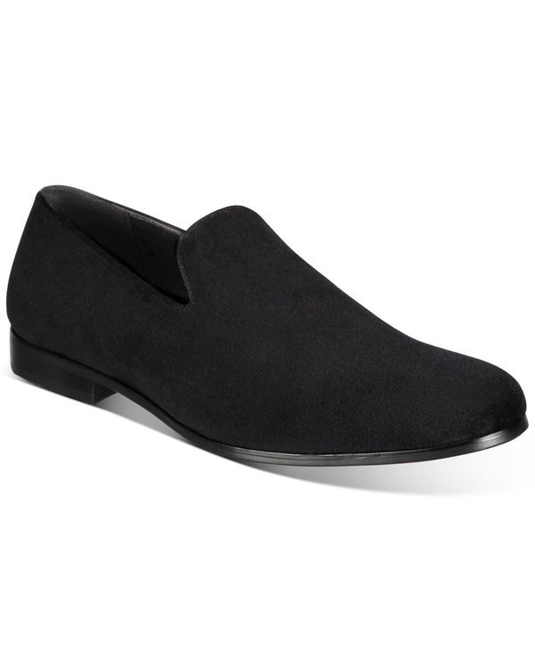 アルファニ メンズ シューズ スリッポン・ローファー ローファー Alfani Mens Zion Smoking Slipper Loafers Black ブラック