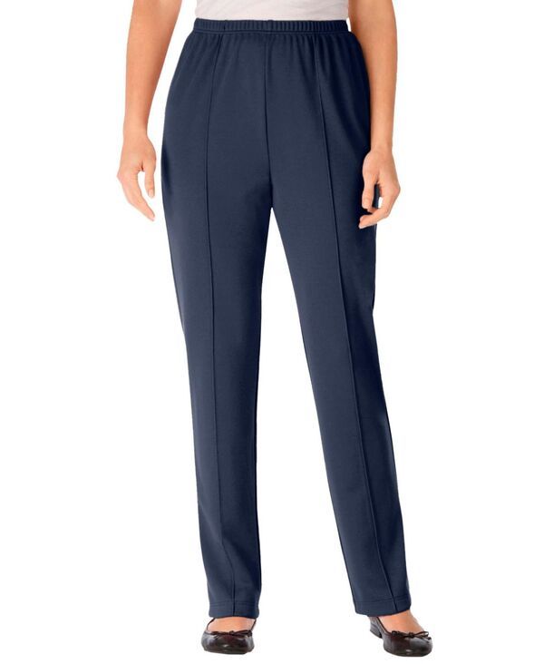 ウーマン ウィズイン レディース ボトムス カジュアルパンツ ニット Woman Within Womens Within The HassleFree ElasticWaist Soft Knit Pant Navy ネイビー
