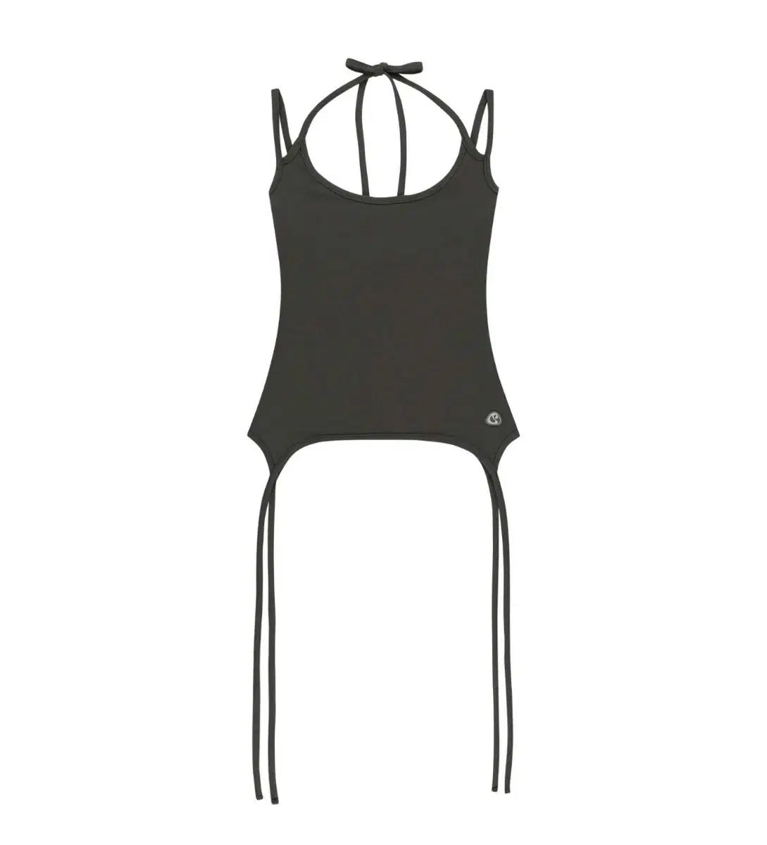 ISSEY MIYAKE イッセイミヤケ HALTER STRAP ホルター ストラップ SLEEVELESS チャコール