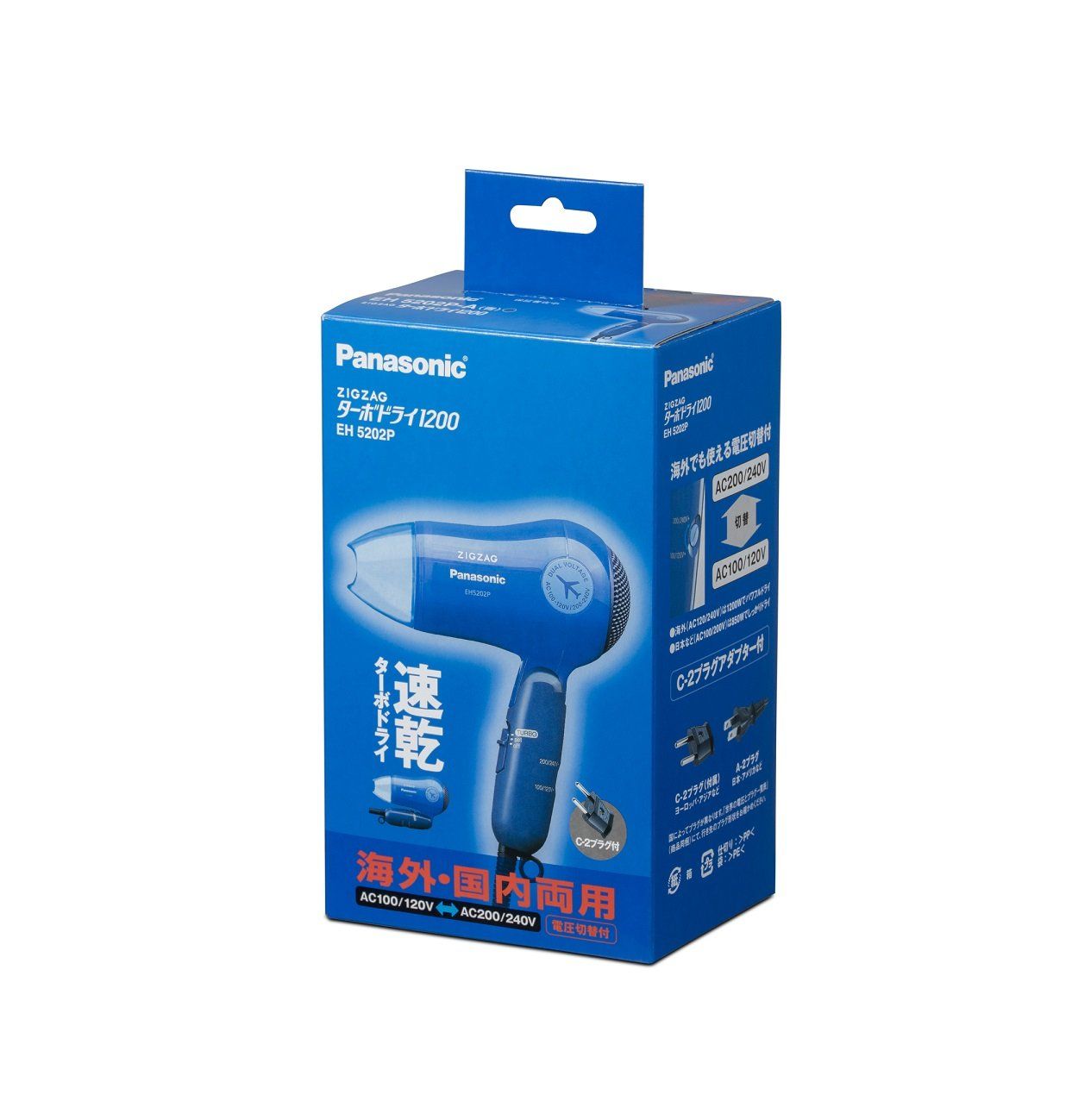 その他パナソニック ヘアドライヤー ZIGZAGターボドライ1200 青