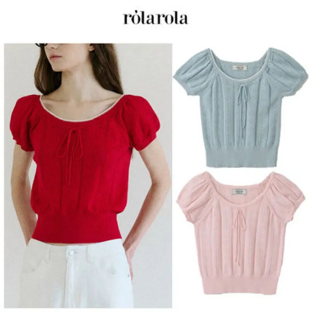 ROLAROLA ロラロラ 半袖 夏ニット