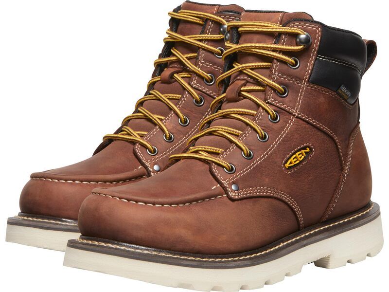 キーン メンズ シューズ ブーツ・レインブーツ KEEN Utility Cincinnati 90 Degree 6 Waterproof Soft Toe Tuscan RedSand レッド