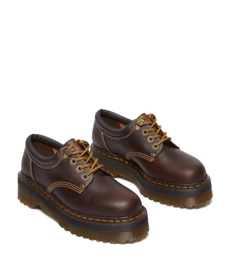 ドクターマーチン レディース シューズ オックスフォード Dr Martens 8053 4i Quad Arc Dark Brown ブラウン