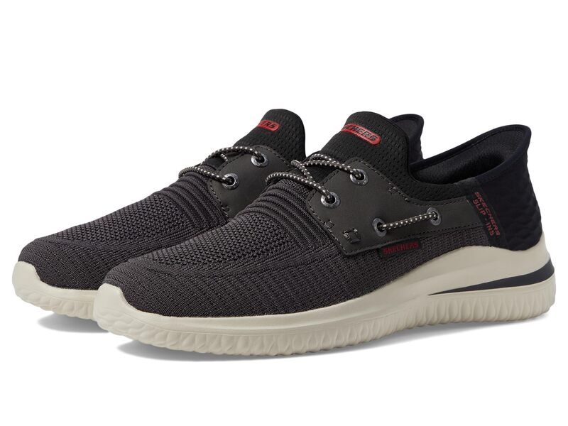 スケッチャーズ メンズ シューズ スニーカー SKECHERS Delson 30 Rothands Free SlipIns Charcoal Black ブラック