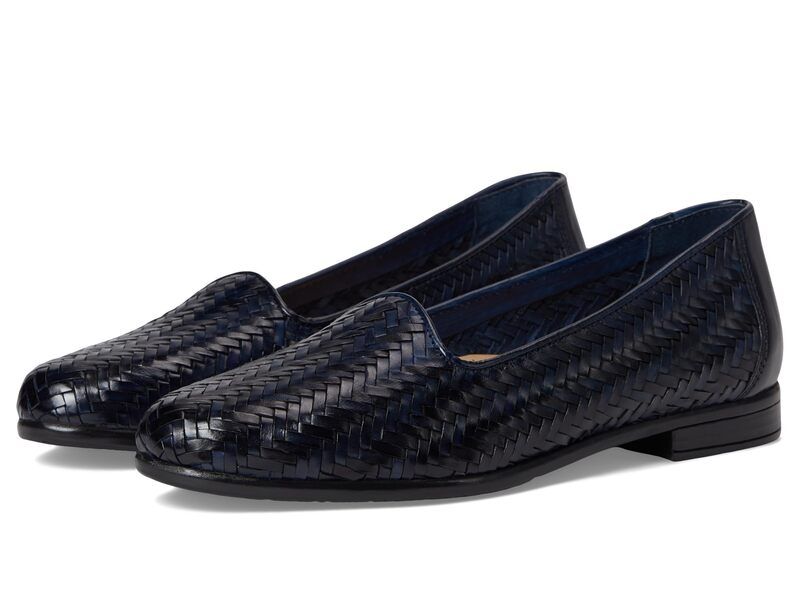 トロッターズ レディース シューズ スリッポン・ローファー Trotters Liz III Navy Leather ネイビー