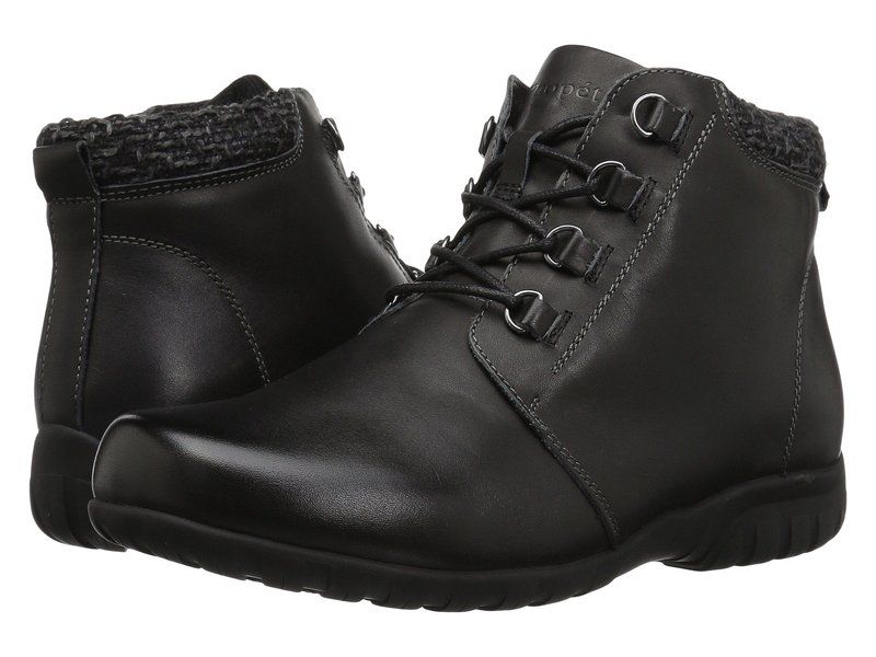 プロペット レディース シューズ ブーツ・レインブーツ Propet Delaney Black Leather ブラック
