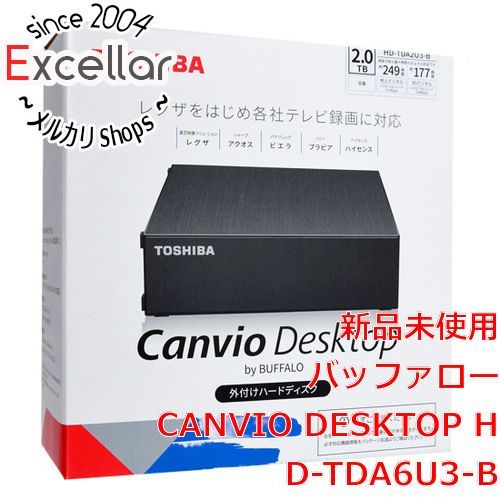 [bn:13] TOSHIBA　CANVIO DESKTOP HD-TDA6U3-B　ブラック　6TB