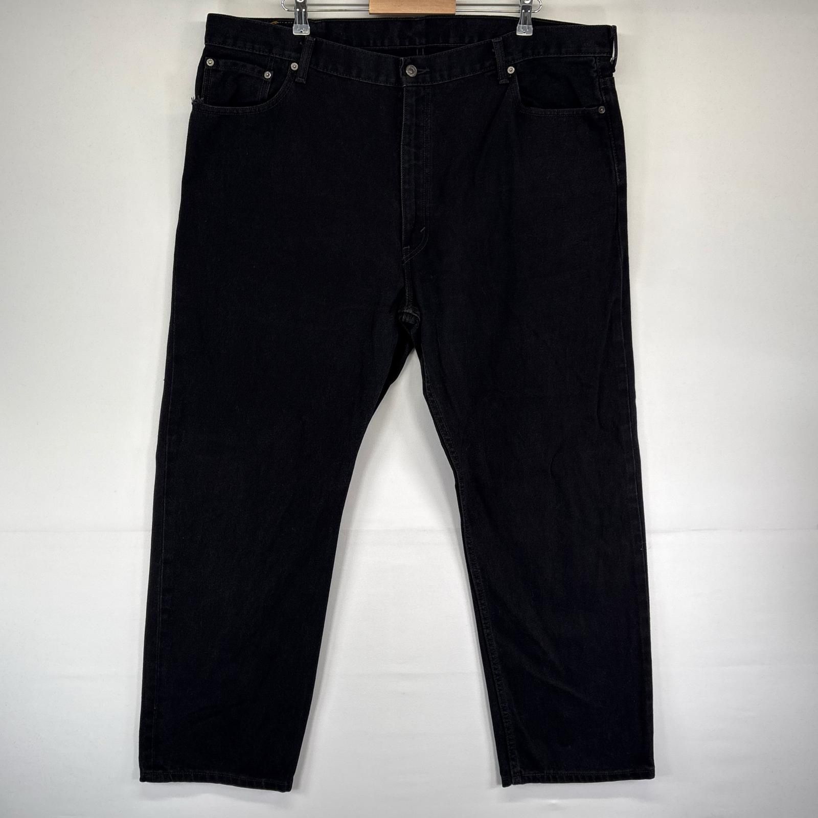 古着 リーバイス Levi's デニム パンツ 505 ストレート 大きいサイズ ジッパーフライ W46L32 ブラック系 メンズ