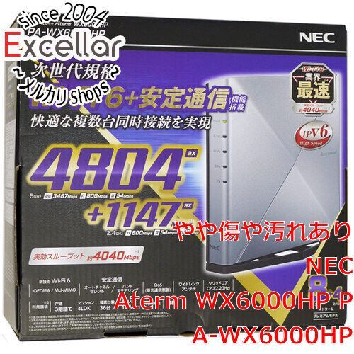 [bn:17] NEC製　無線LANルーター　PA-WX6000HP 元箱あり