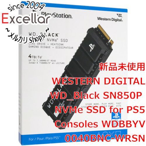[bn:13] Western Digital製 SSD　WD_Black SN850P NVMe SSD for PS5 Consoles WDBBYV0040BNC-WRSN　4TB