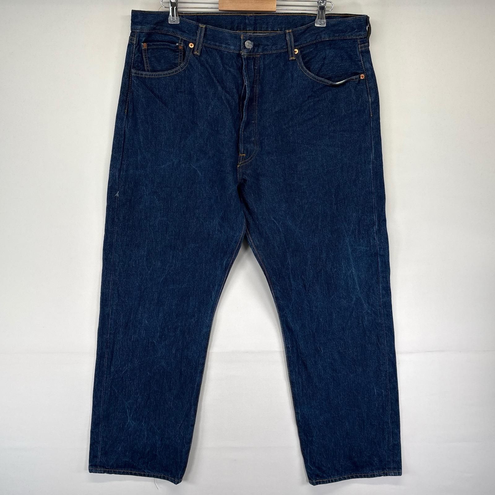 古着 リーバイス Levi's デニム パンツ 501 ストレート ジーパン ボタンフライ 5ポケット 大きいサイズ W42L32 ブルー系 メンズ