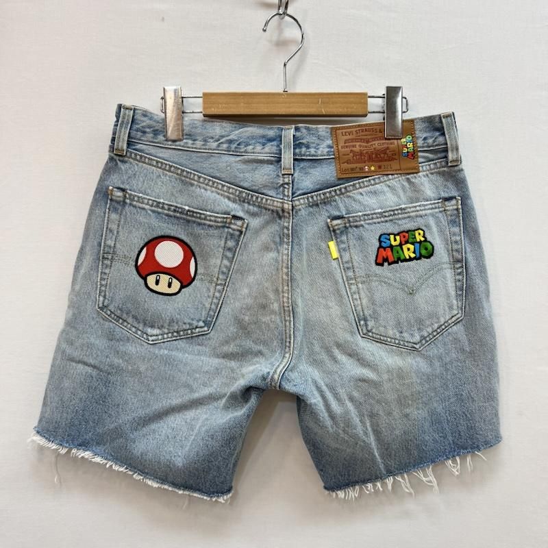 リーバイス スーパーマリオ コラボ カットオフ デニム ショートパンツ メンズ 32インチ ISItems【USED】【古着】【中古】50159759