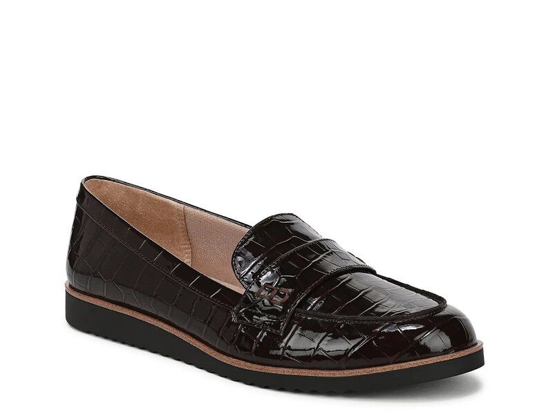 ライフストライド レディース シューズ スリッポン・ローファー LifeStride Zee Loafer Brown Croc Print Synthetic ブラウン