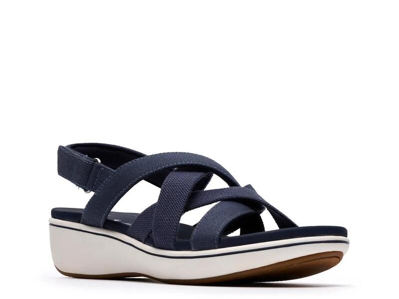 クラークス レディース シューズ サンダル Clarks BreezeRae Ana Sandal Navy Canvas ネイビー