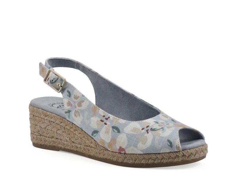 ホワイトマウンテン レディース シューズ サンダル White Mountain Maizespadrille Wedge Sandalight Blue Floral Print ブルー