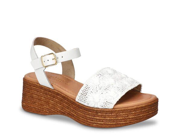 ベラヴィータ レディース シューズ サンダル Bella Vita Kea Wedge Sandal White Raffia ホワイト