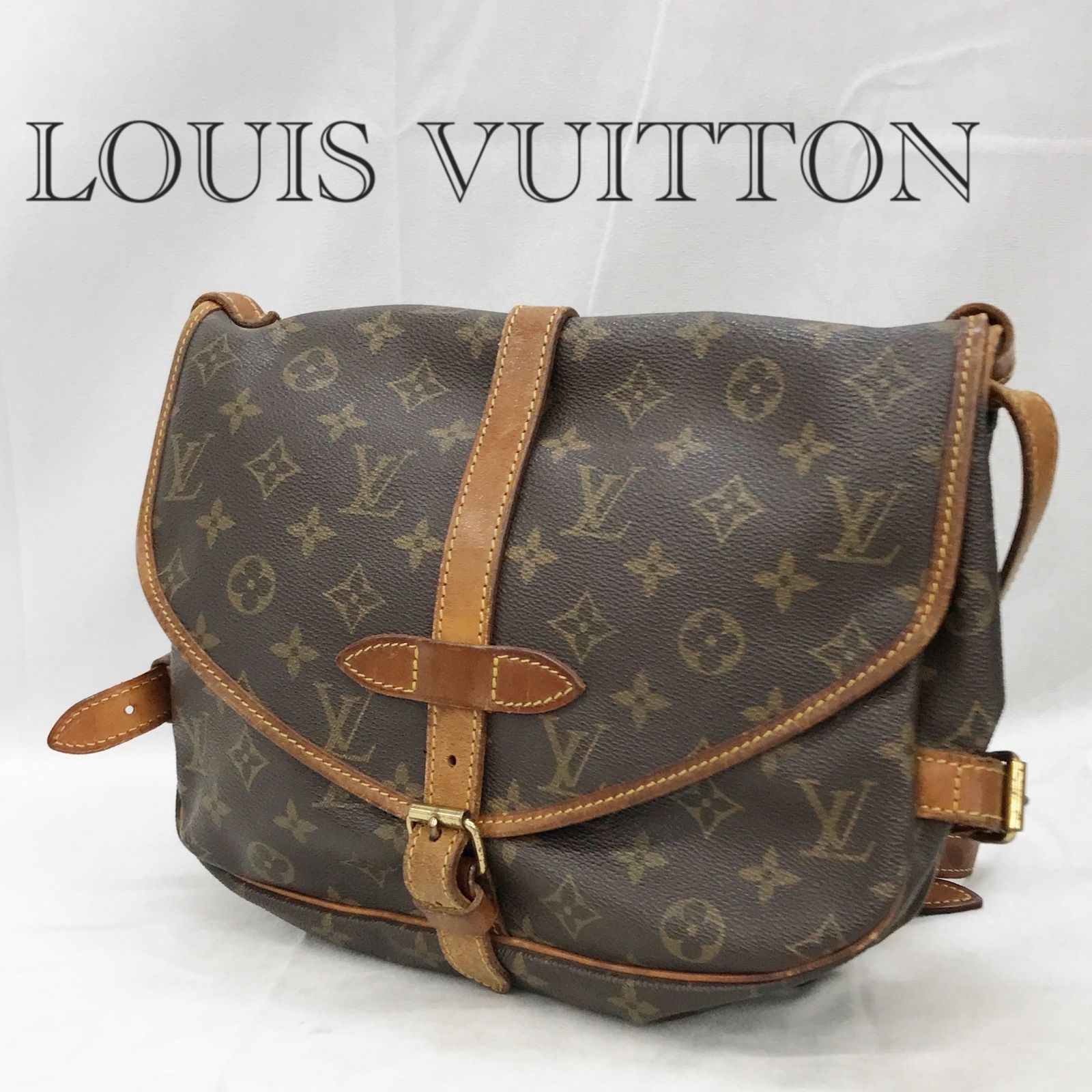 LOUIS VUITTON ルイヴィトン モノグラム ソミュール 30 M42256 レザー 