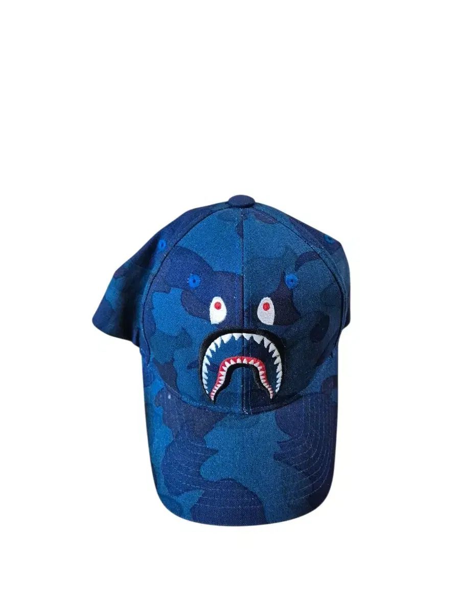 A BATHING APE アベイシングエイプ ブルー カモフラ シャーク ベースボールキャップ