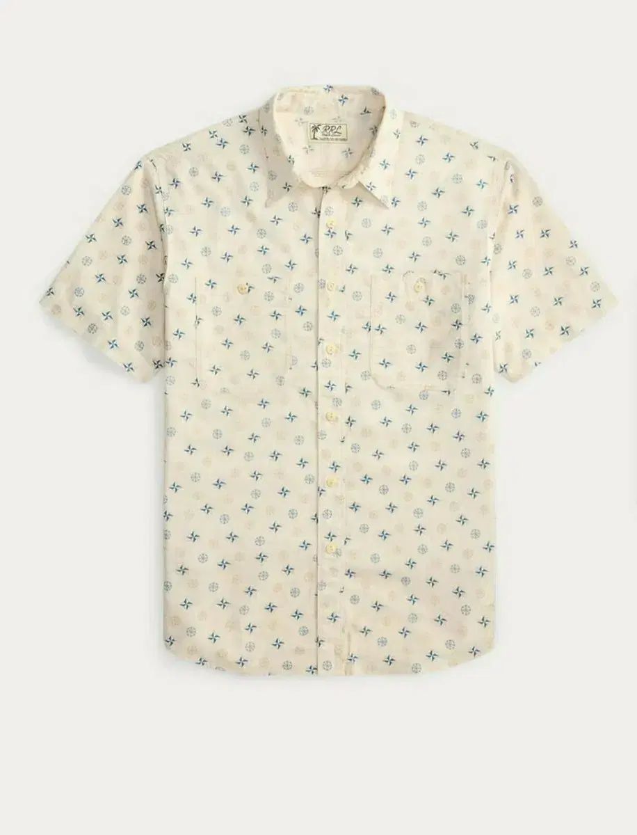 RRL(ダブルアールエル) rrl ノルディック プリント リネン コットン ワークシャツ