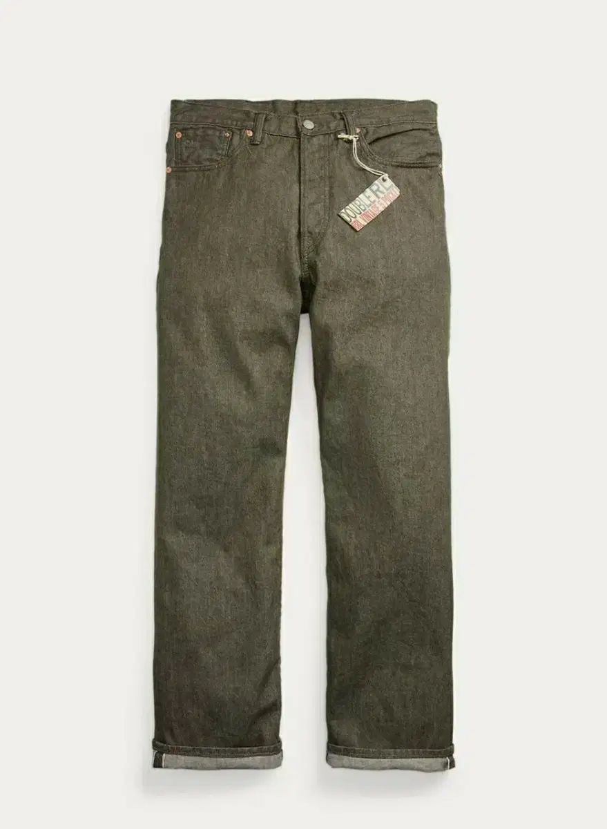 RRL(ダブルアールエル) rrl ヴィンテージ FIVEポケット オリーブ セルビッジ ジーン