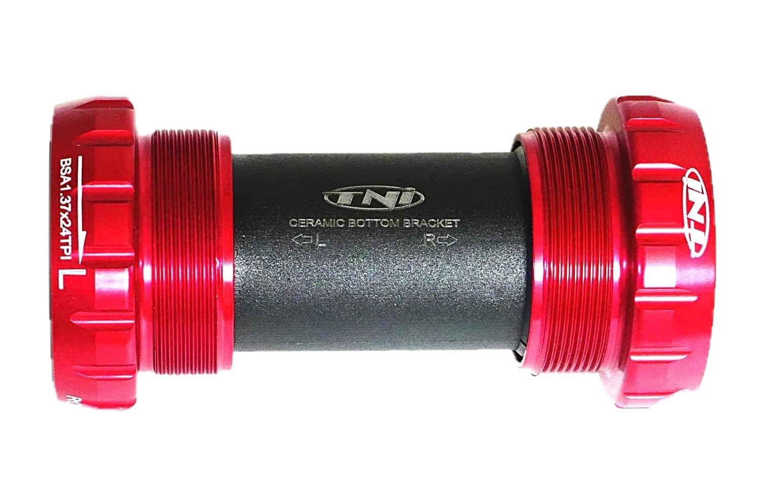 TNI (ティーエヌアイ) External セラミックBB (BSA/JIS) シマノクランク用 レッド