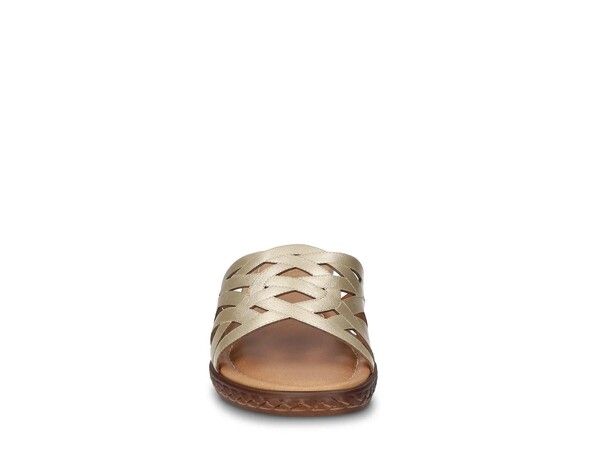 イージーストリート レディース シューズ サンダル Easy Street Edda Sandal Gold Metallic ゴールド