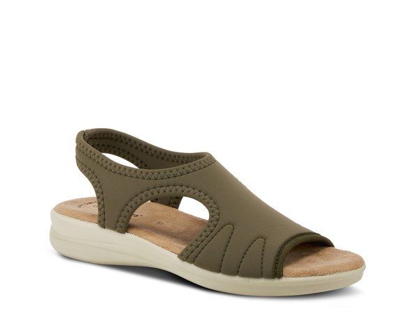フレクサス レディース シューズ サンダル Flexus by Spring Step Nyaman Sandal Dark Green グリーン