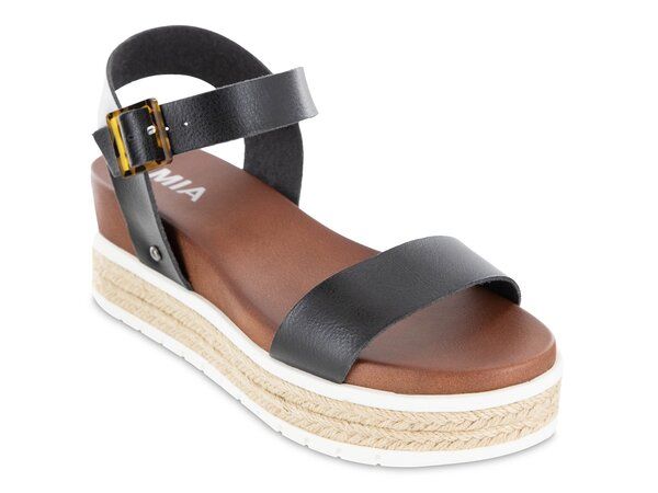 ミア レディース シューズ サンダル プラットフォーム Mia Kiera Espadrille Platform Sandal Black ブラック