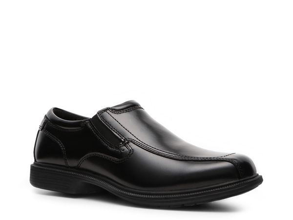 ノンブッシュ メンズ シューズ スリッポン・ローファー Nunn Bush Bleeker St SlipOn Black ブラック
