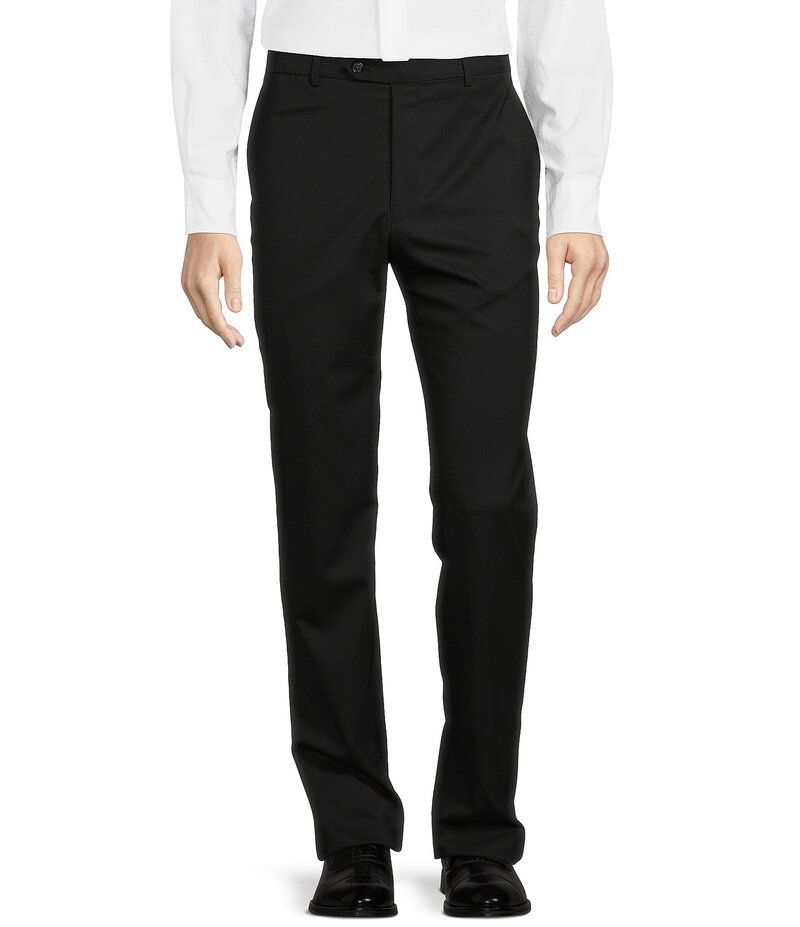 ハート シャフナー マルクス メンズ ボトムス カジュアルパンツ パンツ Hart Schaffner Marx New York Modern Fit Flat Front Solid Dress Pants Black ブラック