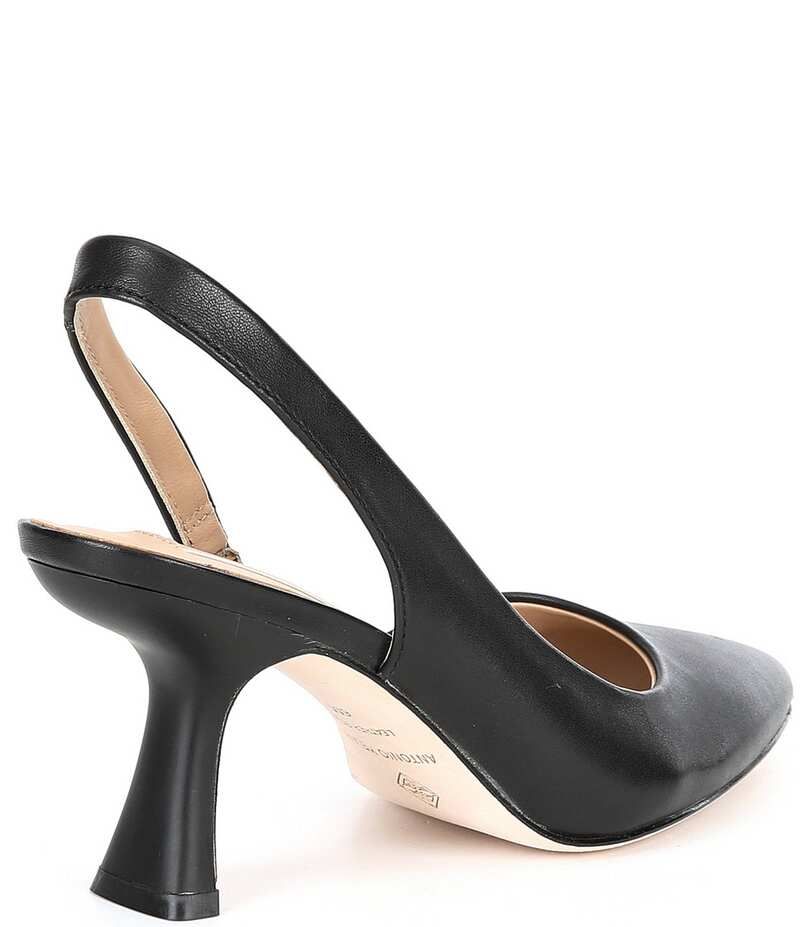 アントニオ メラーニ レディース シューズ ヒール レザー Antonio Melani Kacy Slingback Leather Pumps Black ブラック