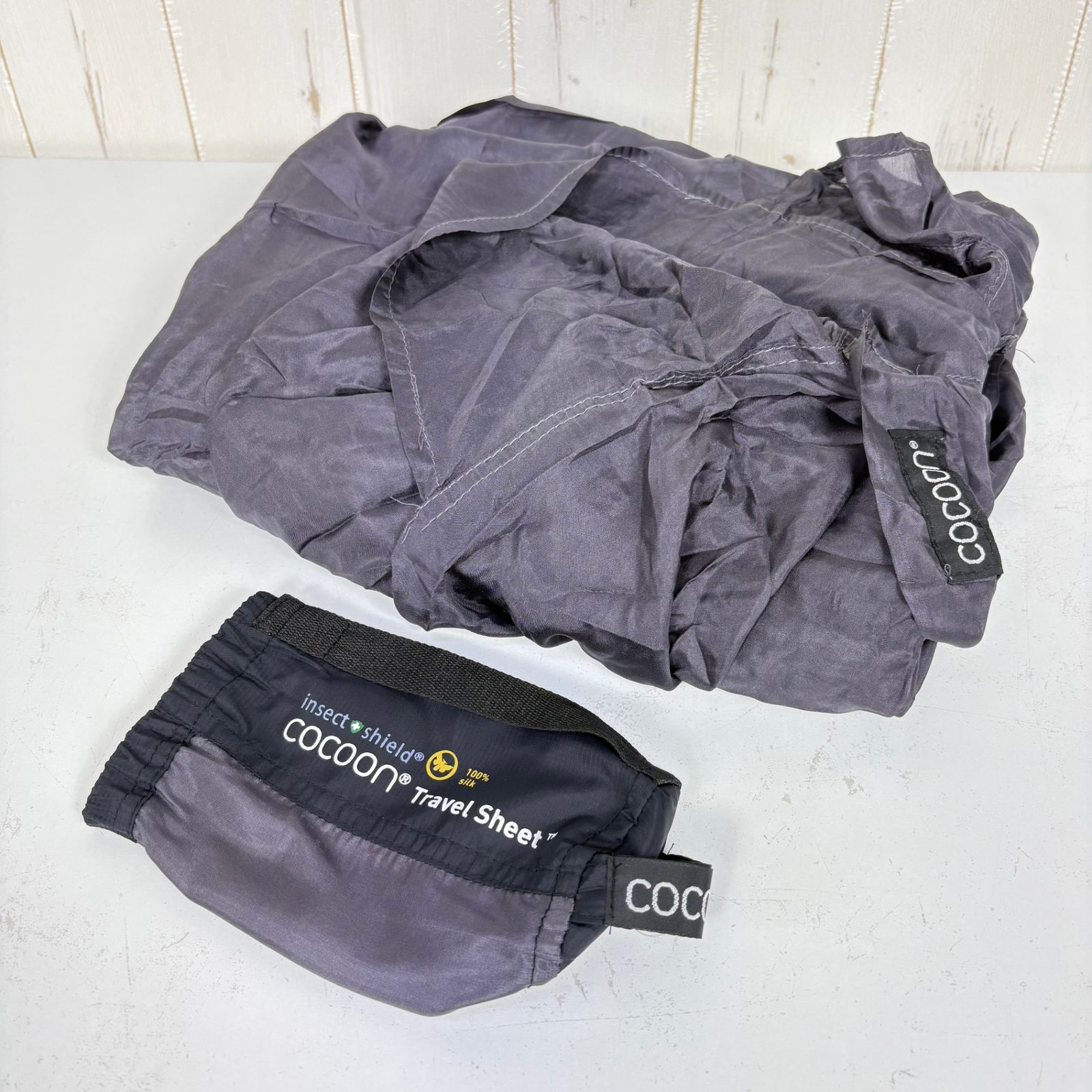 ?️OneSize グレー系 Cocoon ( コクーン ) インセクト シールド サファリ トラベル シーツ シルク Insect Shield Safari Travel Sheet Silk シルク スリーピングシステム シュラフライ