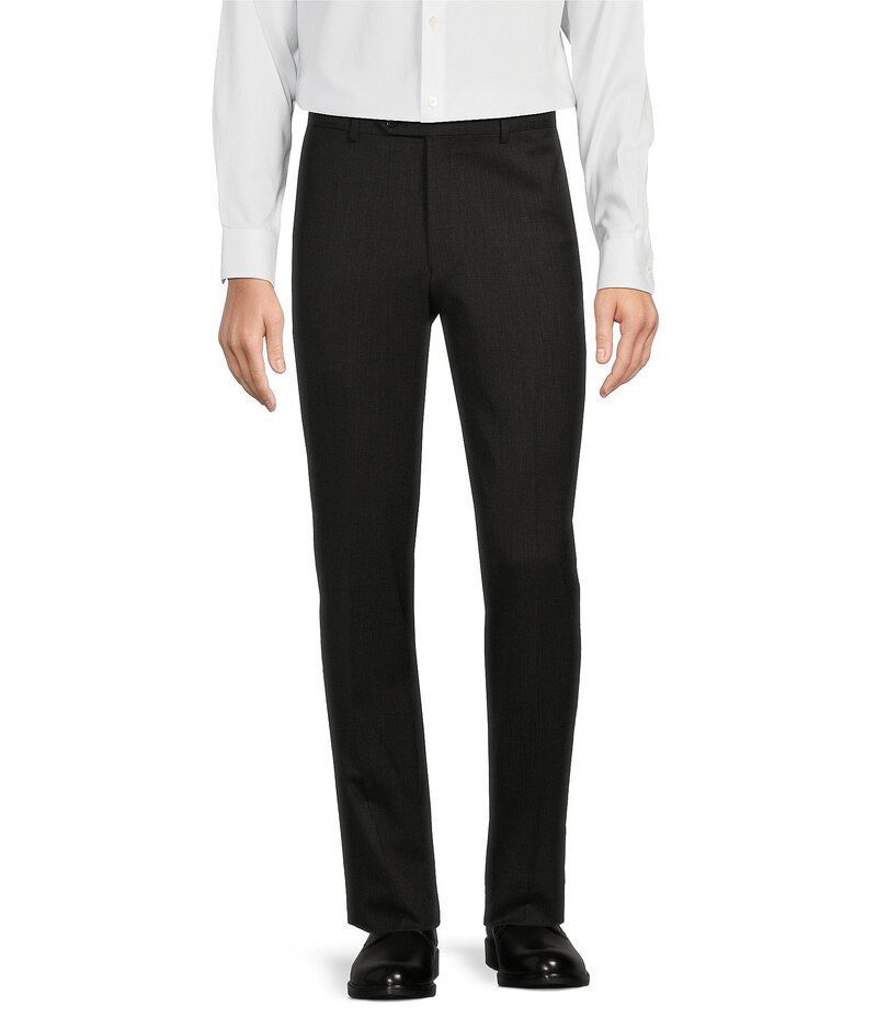 ハート シャフナー マルクス メンズ ボトムス カジュアルパンツ パンツ Hart Schaffner Marx New York Modern Fit Charcoal PreTailored Flat Front Super Stretch Solid D