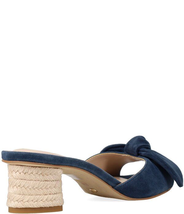 ペレモーダ レディース シューズ サンダル スエード ヒール Pelle Moda Eaden Suede Bow Triangle Heel Slide Sandals Midnight