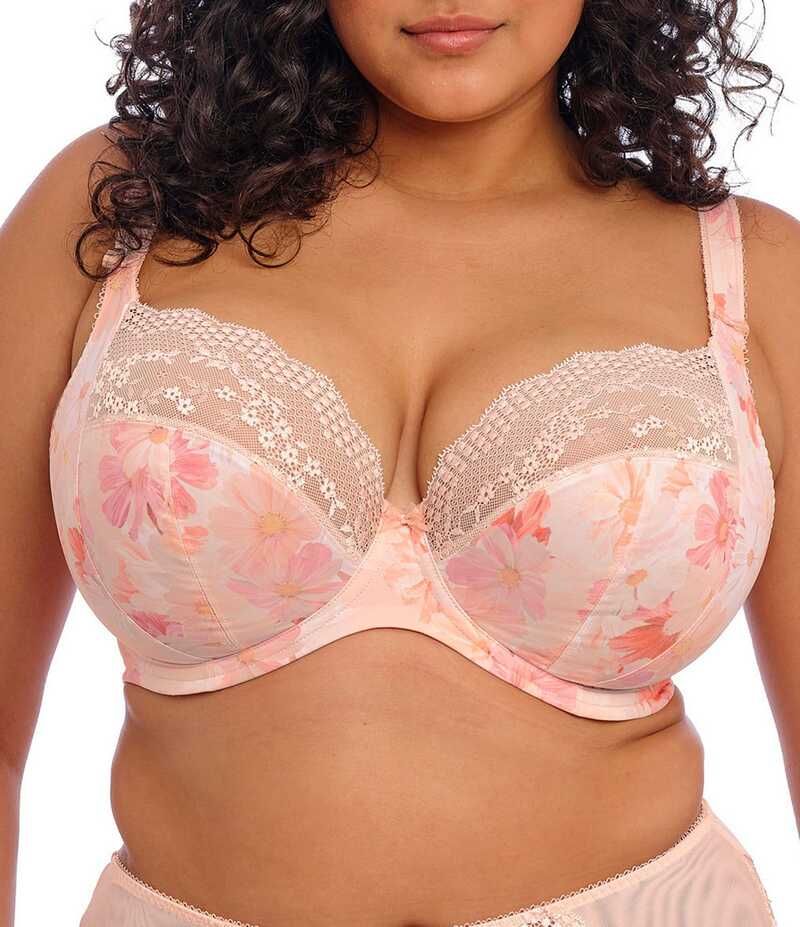エロミ レディース アンダーウェア ブラジャー プリント Elomi Lucie Cosmos Print Full Busted Underwire Stretch Plunge Bra Cosmos