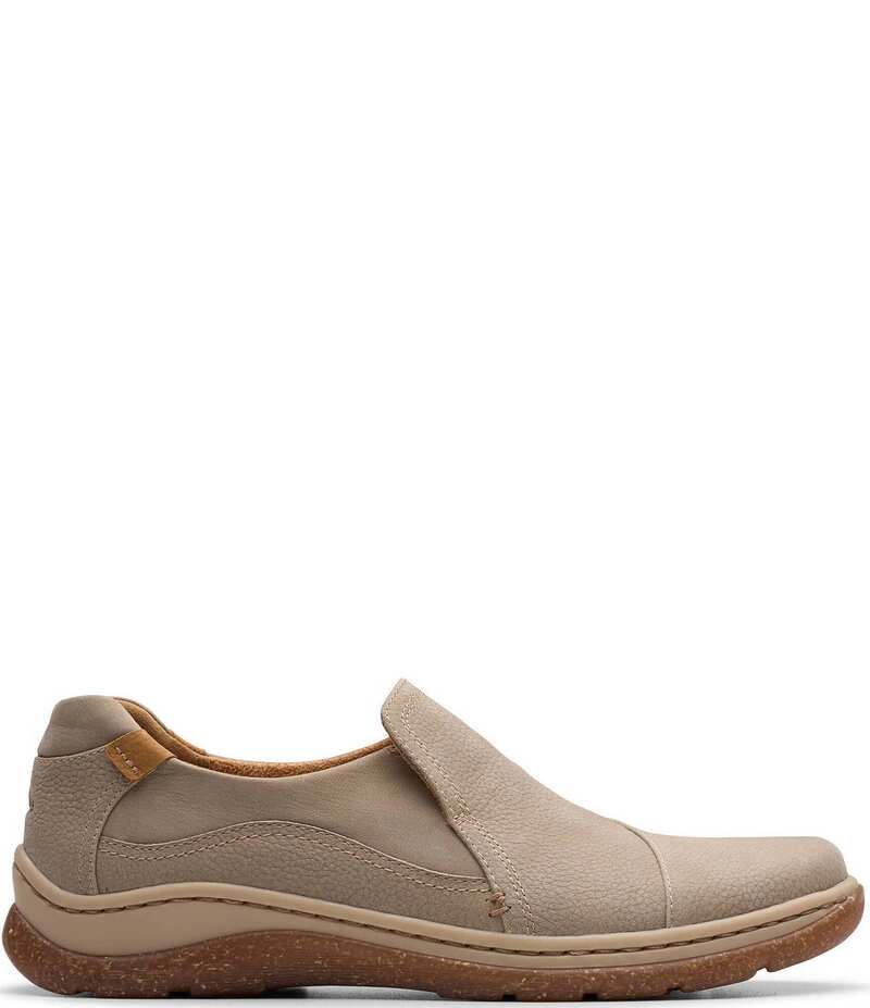 クラークス レディース シューズ スニーカー スエード Clarks Orlene Slip Nubuck Suede Slip On Sneakers Stone ストーン