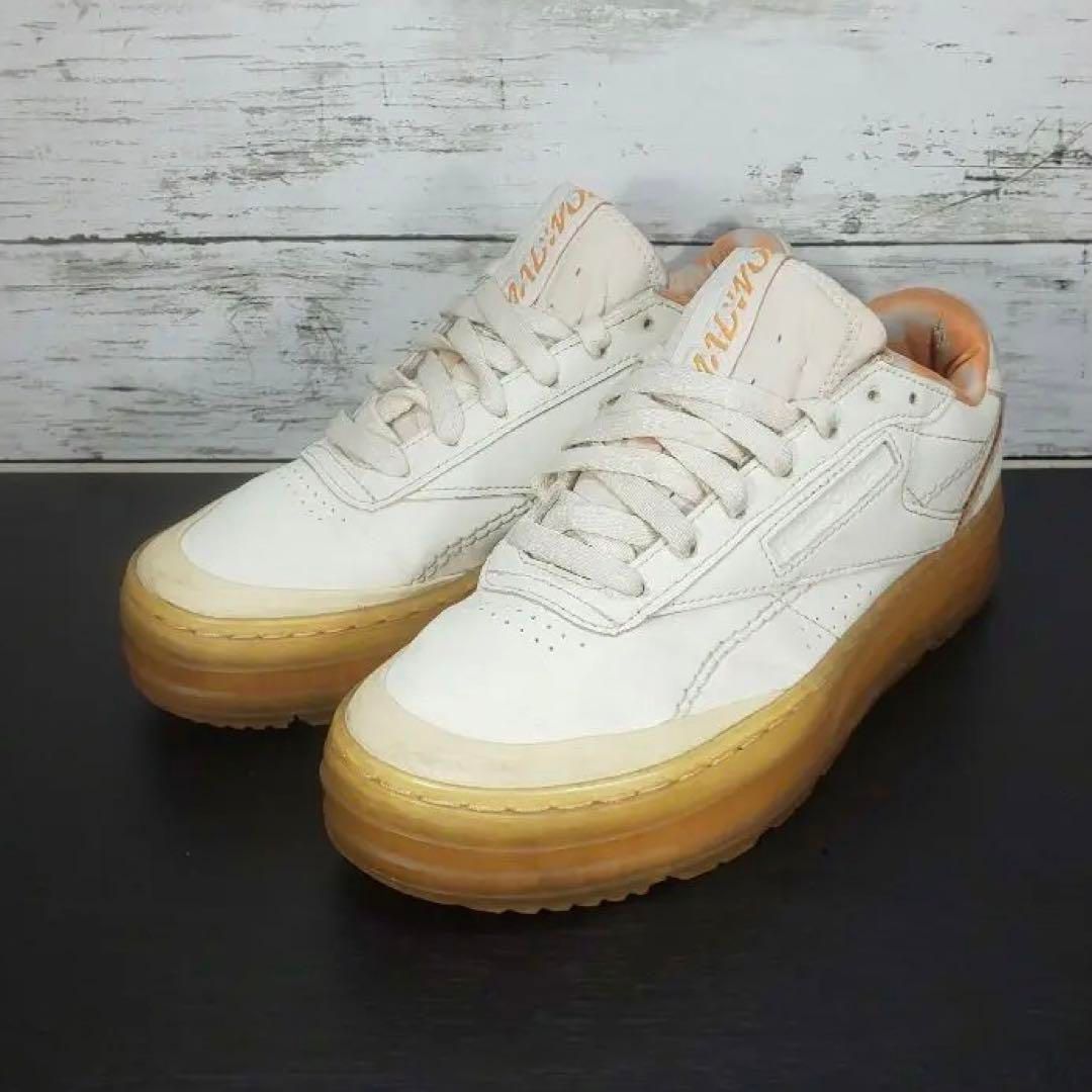 Reebok LADIES×MADWOMEN CLUB C リーボック レディース×マッドウーマン クラブ シー ダブル ホワイト 黄なり 23.5cm 059503 L07889