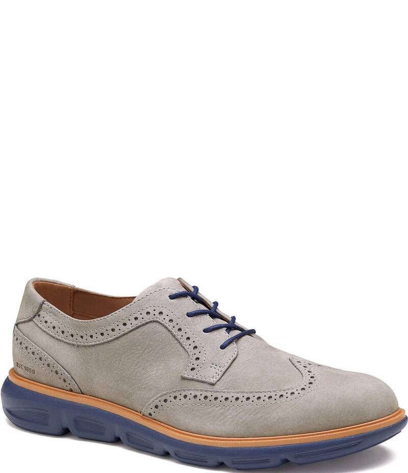 ジョンストンアンドマーフィー メンズ シューズ ドレスシューズ ウィングチップ オックスフォード ブローグ Johnston Murphy Mens Larkin Nubuck Brogue Detail Wingtip Oxfords Gray グレー