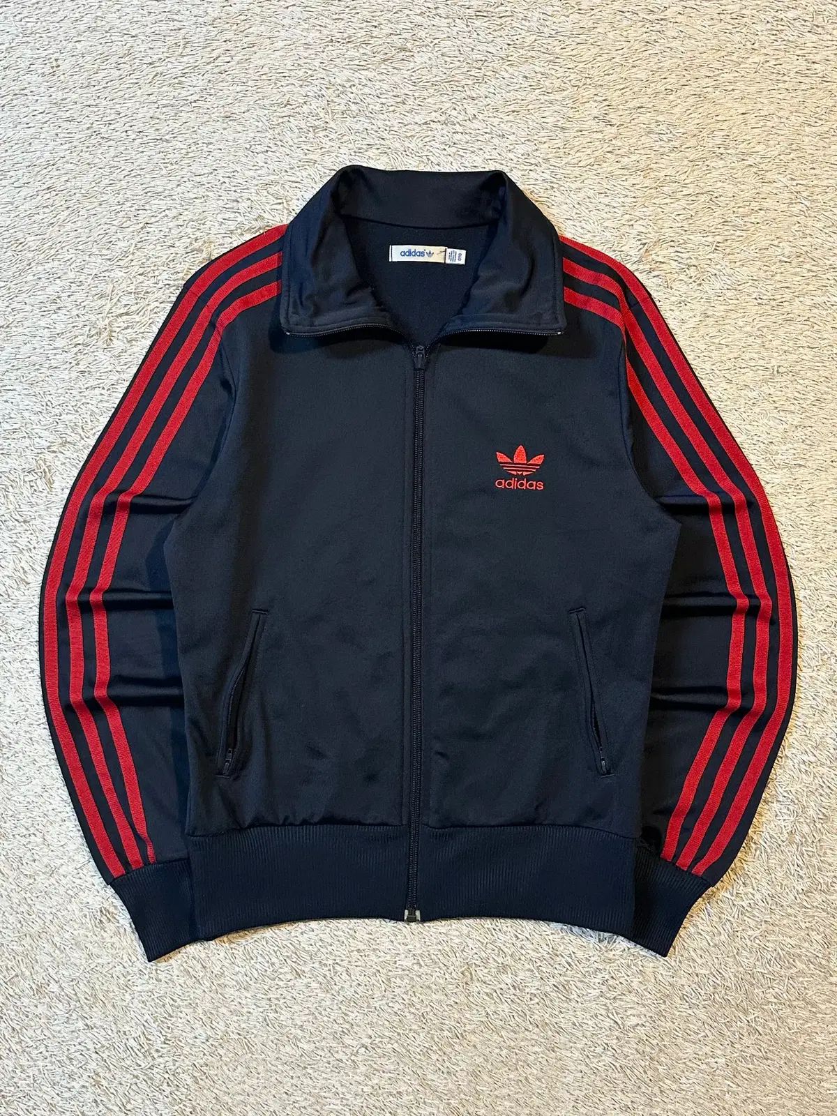 ウィメンズ S アディダス ADIDAS ファイヤーバード ビックロゴ トラックジャージ ジャージ 黒赤