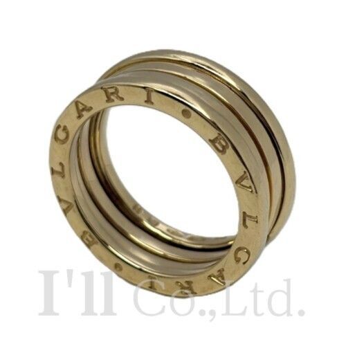 BVLGARI　ブルガリ　ビー・ゼロワン　3バンド　リング　750YG　＃60　ブランドジュエリー　アクセサリー　指輪　20号　B-zero1　ビーゼロワン　ロゴ　スパイラル　Au750　K18YG　イエローゴールド【中古】【85826】
