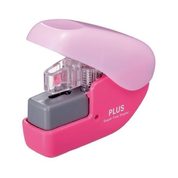 (まとめ) プラス 針なしホッチキスペーパークリンチ ミニ 4枚とじ ピンク SL-104NB 1個 〔×30セット〕 16,310円