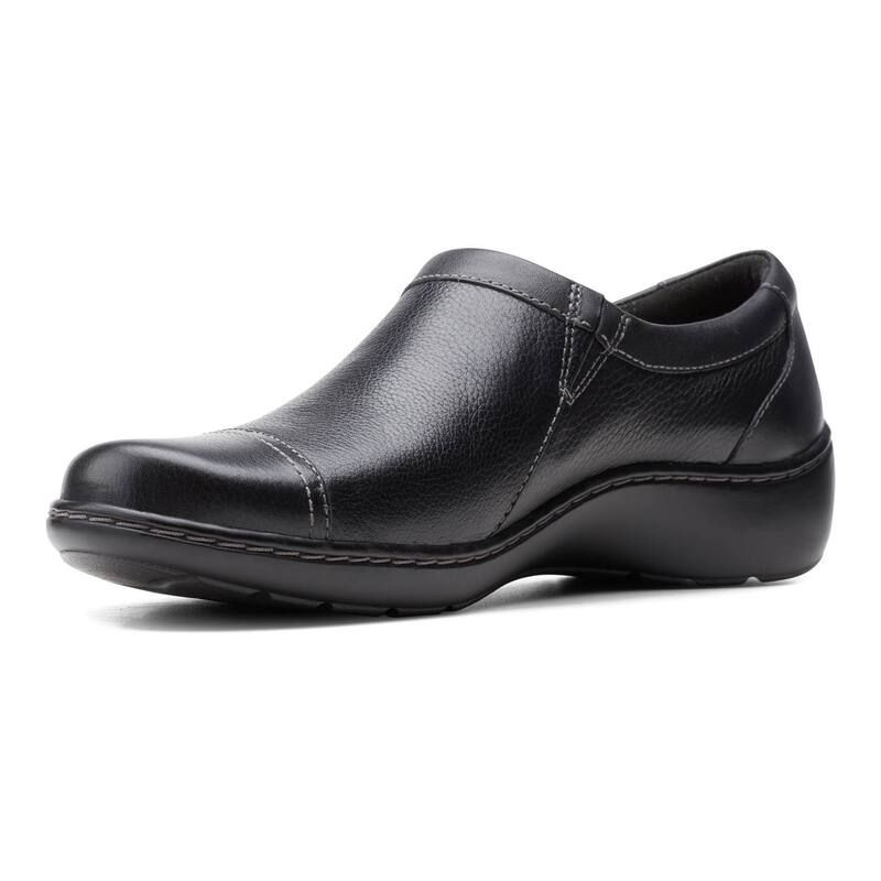 クラークス レディース シューズ サンダル ローファー Clarks Cora Giny Womens Loafers Black ブラック