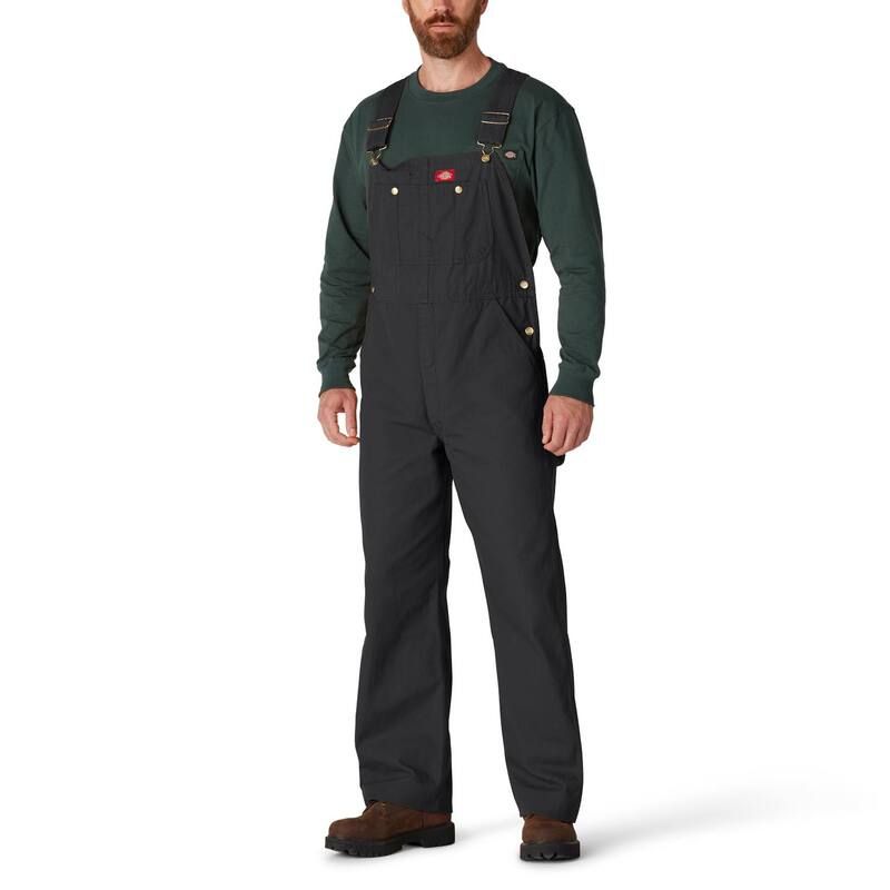 ディッキーズ メンズ ボトムス カジュアルパンツ オーバーオール Mens Dickies Classic Bib Overalls Rinsed Black ブラック