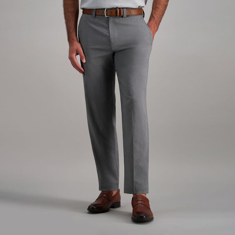 ハガー メンズ ボトムス カジュアルパンツ Mens Haggar Cool Right Performance Flex StraightFit FlatFront Pants Grey グレー