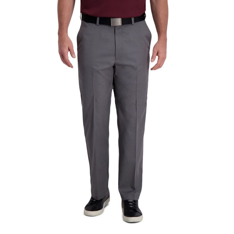 ハガー メンズ ボトムス カジュアルパンツ Mens Haggar Cool Right Performance Flex ClassicFit FlatFront Pants Heather Gray グレー