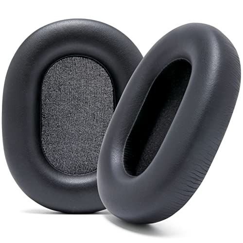 WC Wicked Cushions Sony XM5 用極厚イヤーパッド - ソフト PU レザー クッション、豪華なノイズ分離メモリーフォーム、厚みを追加 |黒p
