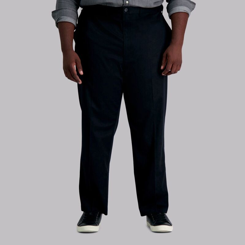 ハガー メンズ ボトムス カジュアルパンツ トール Big Tall Haggar Premium NoIron Khaki Stretch ClassicFit FlatFront Expandable Waist Pants Black ブラック