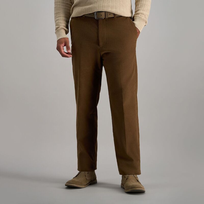 ハガー メンズ ボトムス カジュアルパンツ コーデュロイ Mens Haggar ClassicFit Stretch Expandable Waistband Corduroy Pants Camel キャメル