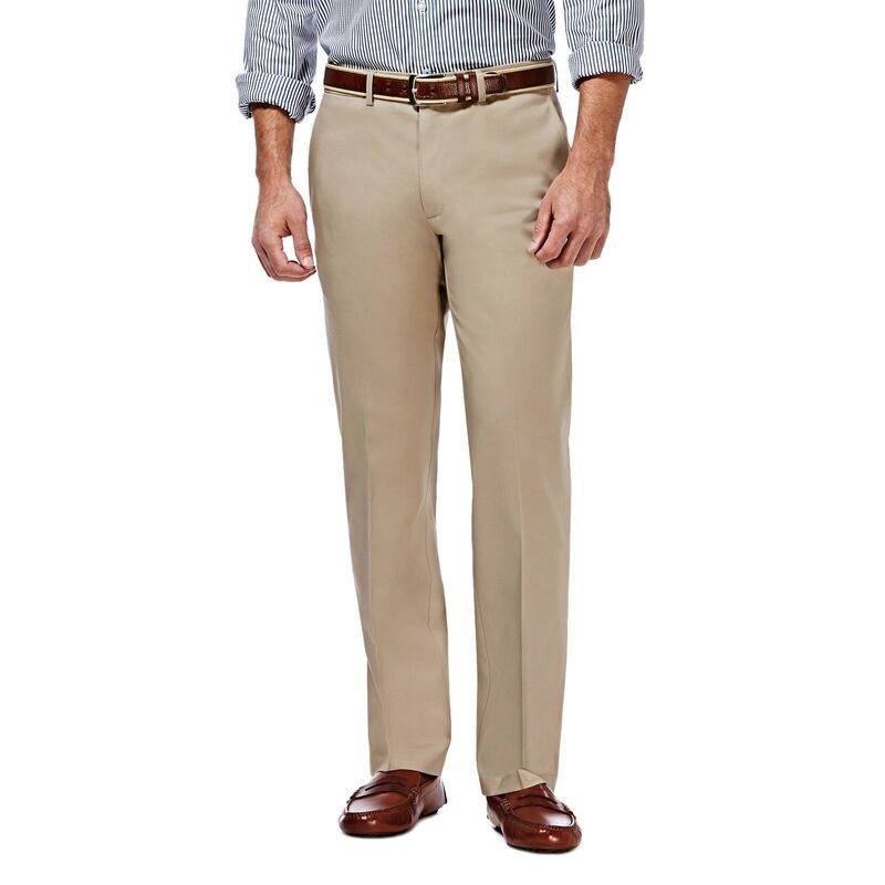 ハガー メンズ ボトムス カジュアルパンツ Men s Haggar Premium NoIron Khaki Super Flex WaistraightFit Stretch FlatFront Pants Khaki カーキ
